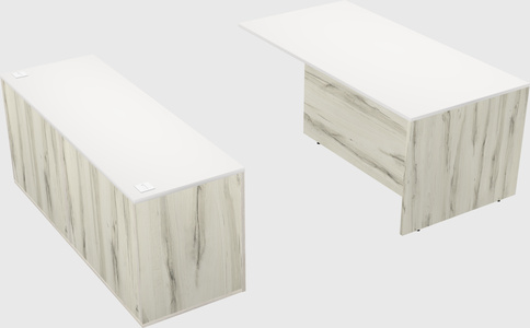 Executive parallel desk with credenza