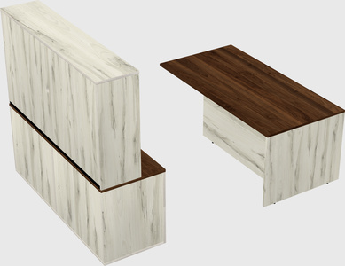 Executive parallel desk with credenza