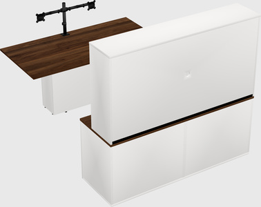 Executive parallel desk with credenza