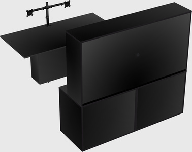 Executive parallel desk with credenza
