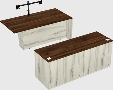 Executive parallel desk with credenza