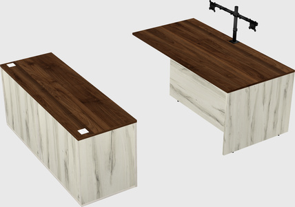 Executive parallel desk with credenza