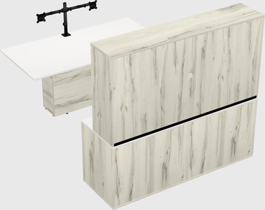 Executive parallel desk with credenza