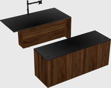 Executive parallel desk with credenza