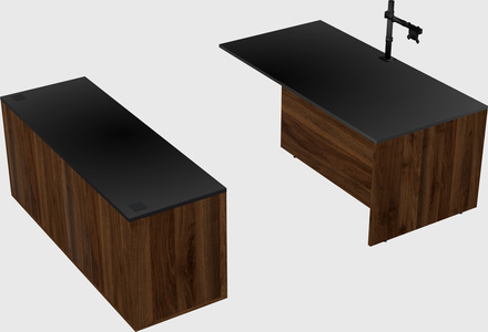 Executive parallel desk with credenza