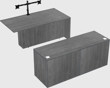 Executive parallel desk with credenza