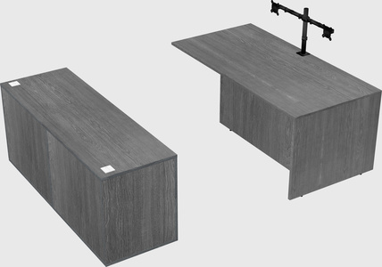 Executive parallel desk with credenza