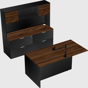Executive parallel desk with credenza