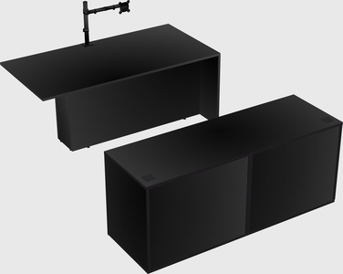 Executive parallel desk with credenza