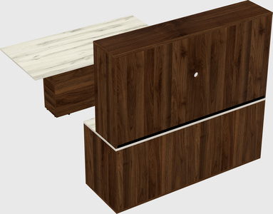 Executive parallel desk with credenza