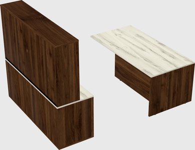 Executive parallel desk with credenza
