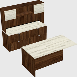 Executive parallel desk with credenza