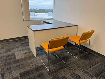 L-shaped office desk