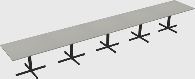 Table with metal base