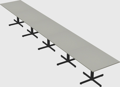 Table with metal base