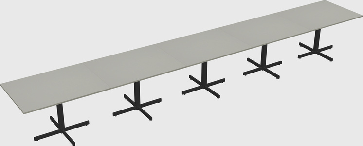 Table with metal base