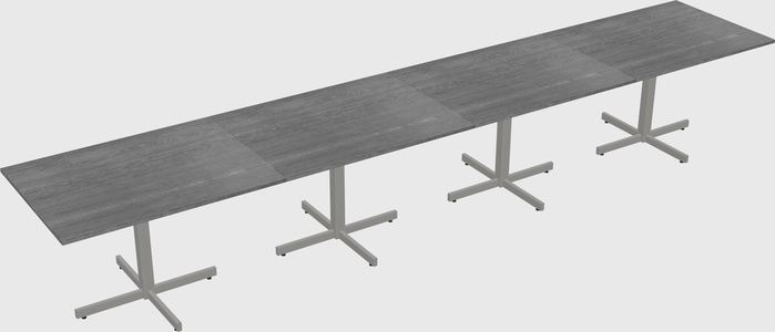 Table with metal base