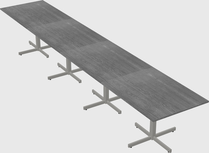 Table with metal base