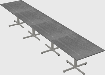 Table with metal base