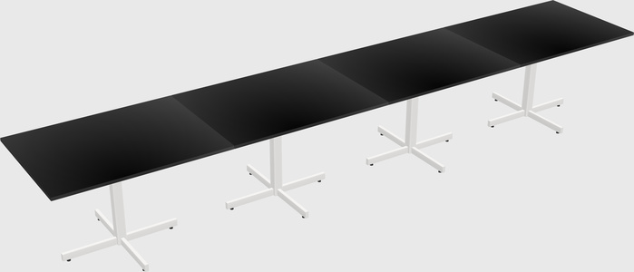 Table with metal base