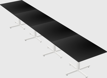 Table with metal base