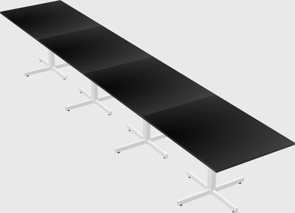 Table with metal base