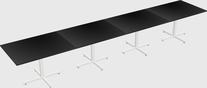 Table with metal base