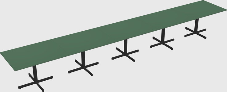 Table with metal base