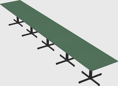 Table with metal base