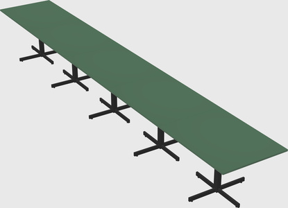 Table with metal base
