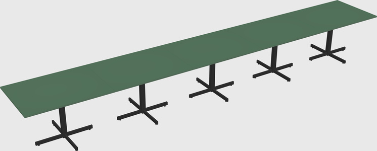 Table with metal base