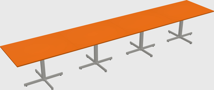 Table with metal base