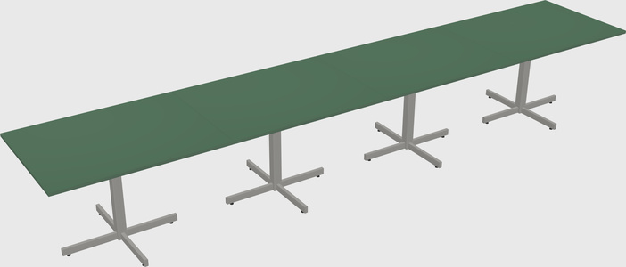Table with metal base