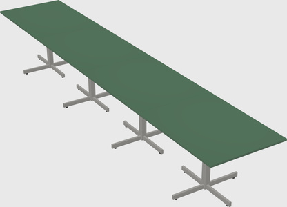 Table with metal base