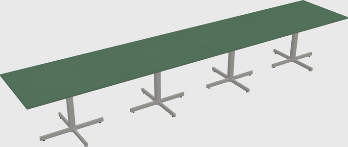 Table with metal base