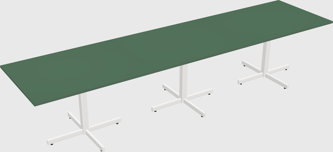 Table with metal base