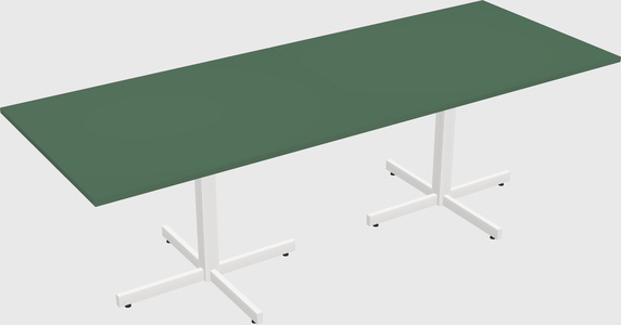 Table with metal base
