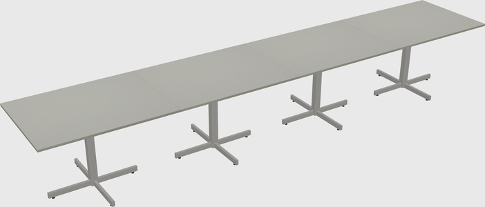 Table with metal base