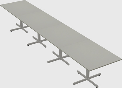 Table with metal base