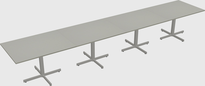 Table with metal base