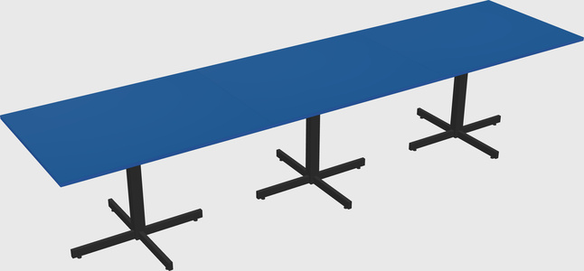 Table with metal base