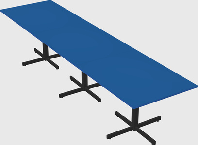 Table with metal base