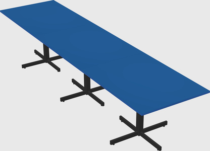 Table with metal base