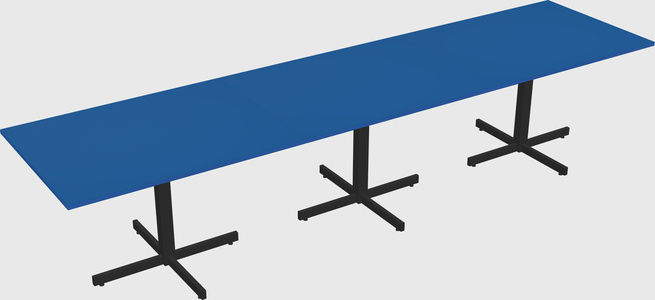Table with metal base
