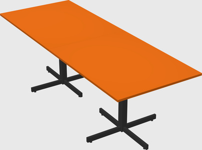Table with metal base