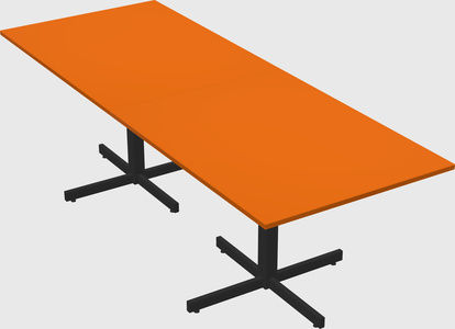 Table with metal base