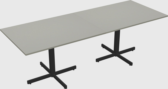Table with metal base