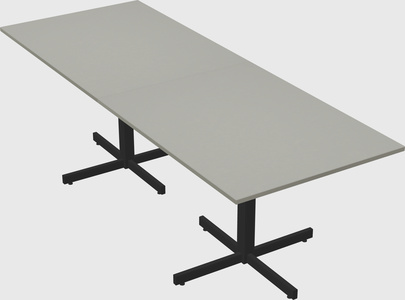 Table with metal base