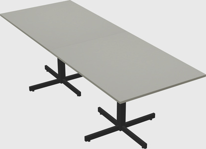 Table with metal base