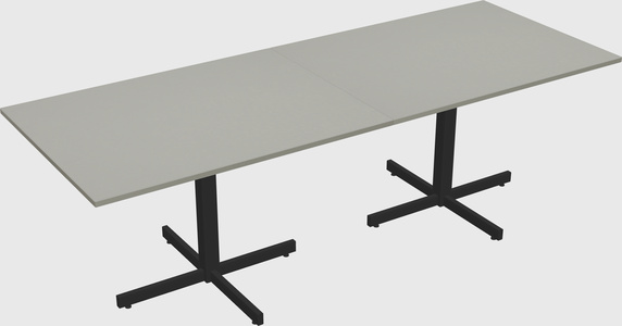 Table with metal base